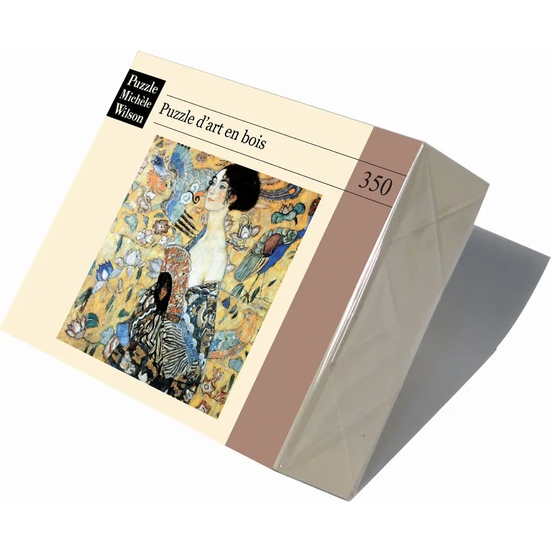 Handgeschnittenes Holzpuzzle - Gustav Klimt: Dame Mit Fächer
