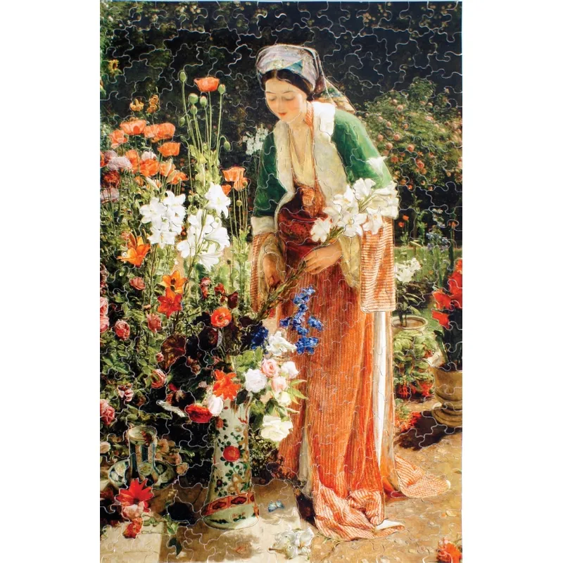 Handgeschnittenes Holzpuzzle - Lewis: Im Garten