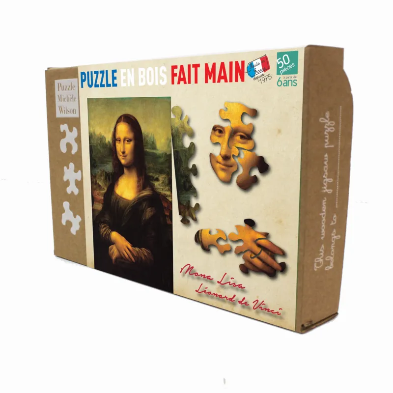 Handgeschnittenes Holzpuzzle - Leonardo Da Vinci - Mona Lisa
