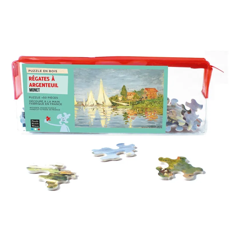Handgeschnittenes Holzpuzzle - Monet: Regatta In Argenteuil