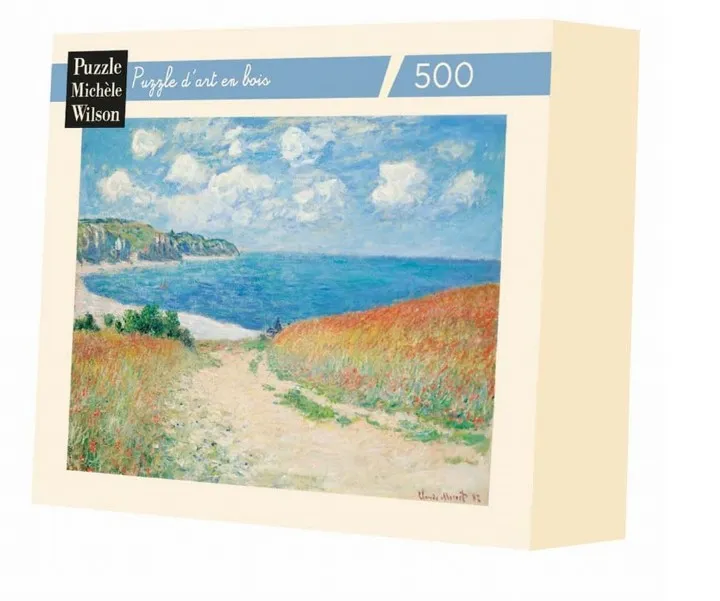 Handgeschnittenes Holzpuzzle - Claude Monet - Chemin Dans Les Blés, 1882