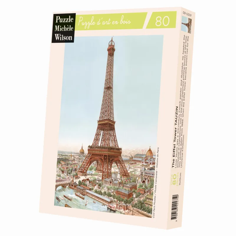 Handgeschnittenes Holzpuzzle - La Tour Eiffel