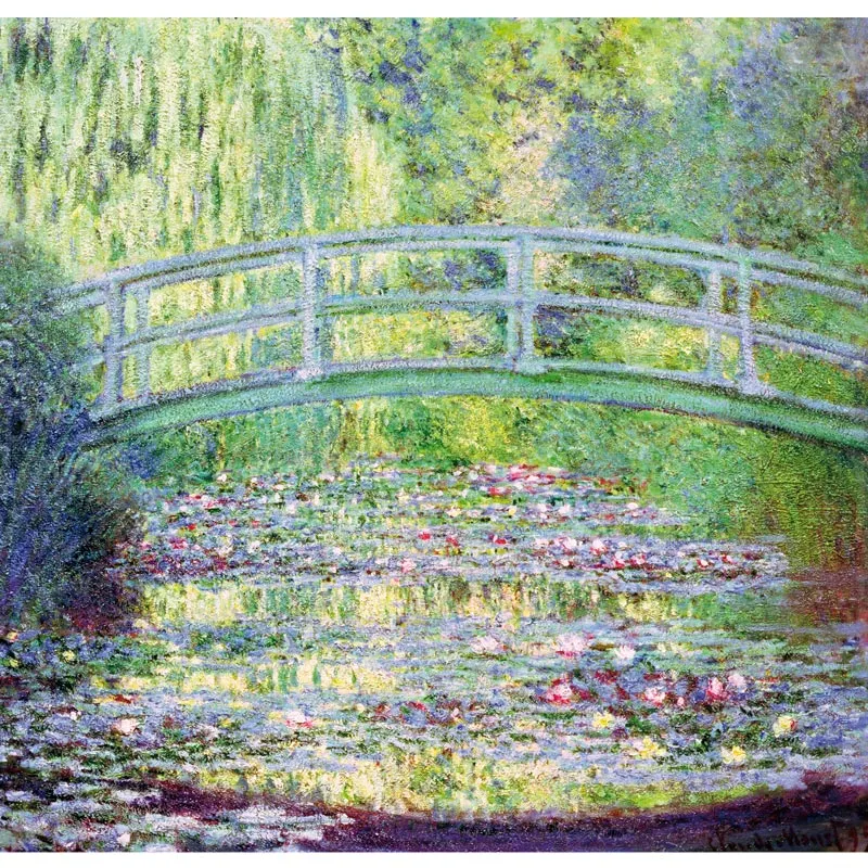 Handgeschnittenes Holzpuzzle - Monet: Die Japanische Brücke