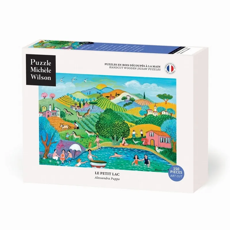 Hand-cut wooden puzzle - The Little Lake