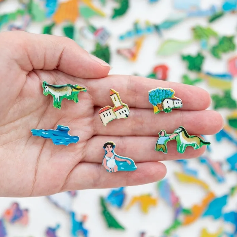 Hand-cut wooden puzzle - The Little Lake