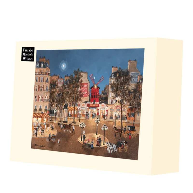 Hand-cut wooden puzzle - The Moulin Rouge And The Place Blanche
