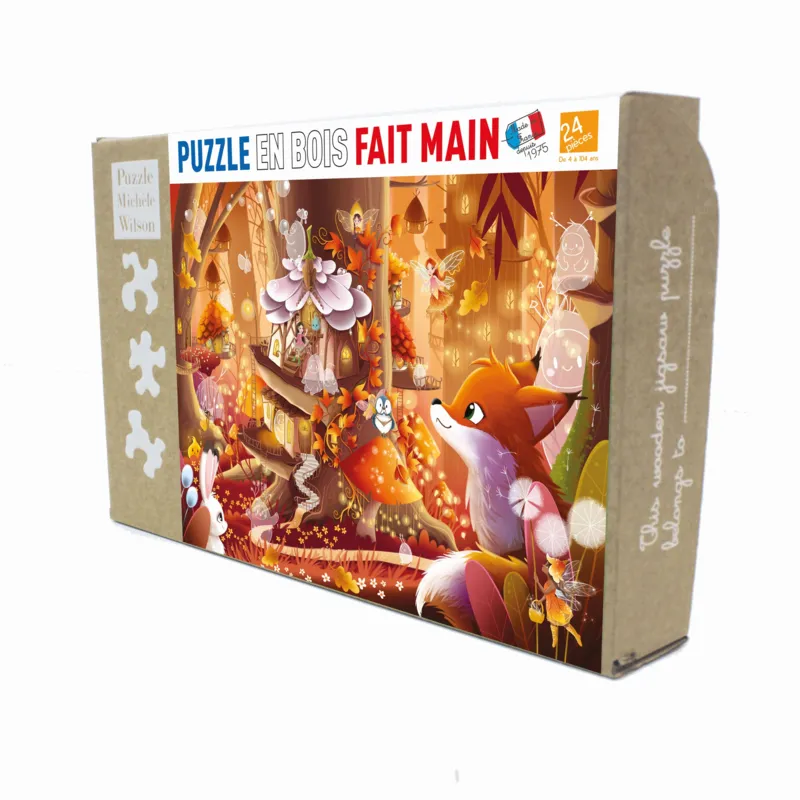 Hand-cut wooden puzzle - Fairy House