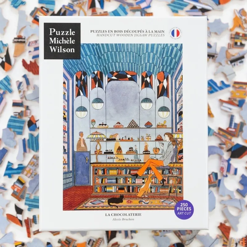 Hand-cut wooden puzzle - The Chocolate Factory