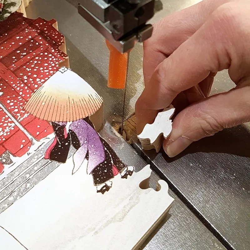 Hand-cut wooden puzzle - Le Temple De Zojoji