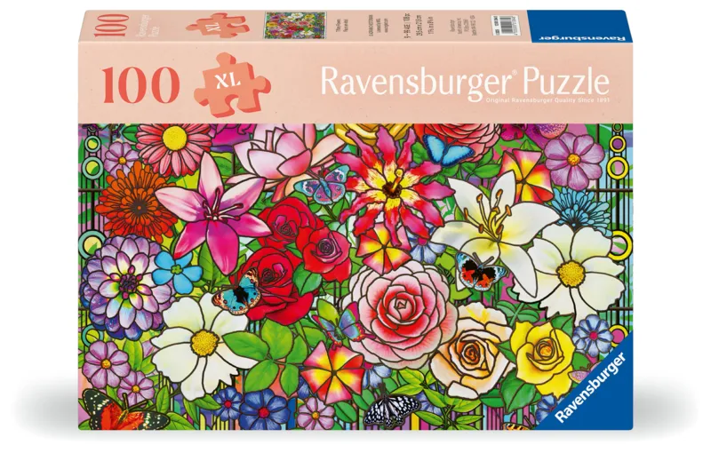 Wellness & Puzzle - Stained Glass Flowers