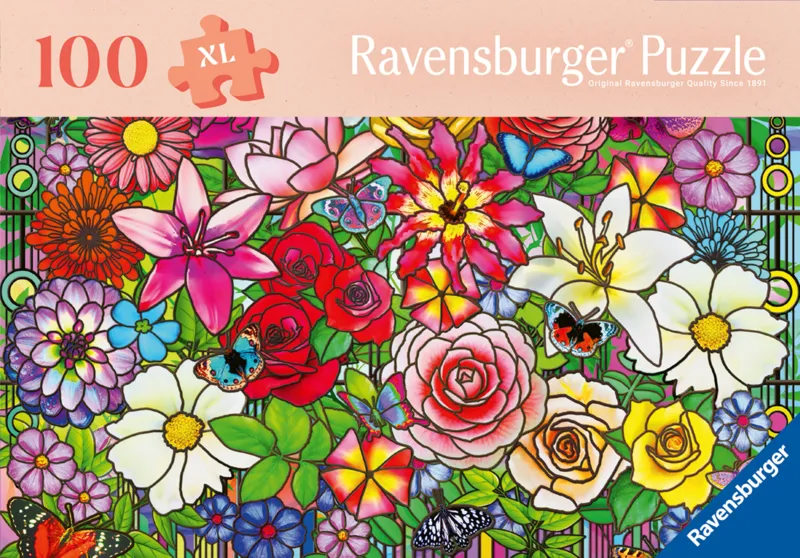 Wellness & Puzzle - Stained Glass Flowers