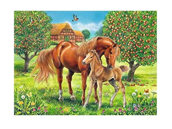 XXL Jigsaw Puzzle - Horse Happiness in the Meadow