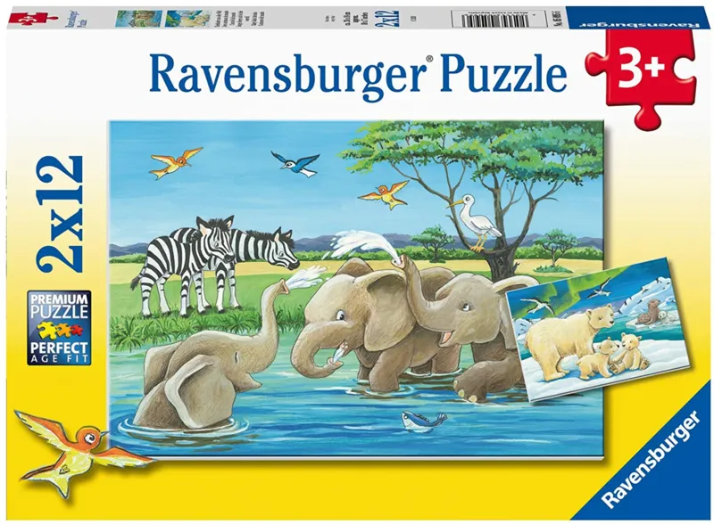 2 Puzzles - Baby Animals from All Over the World