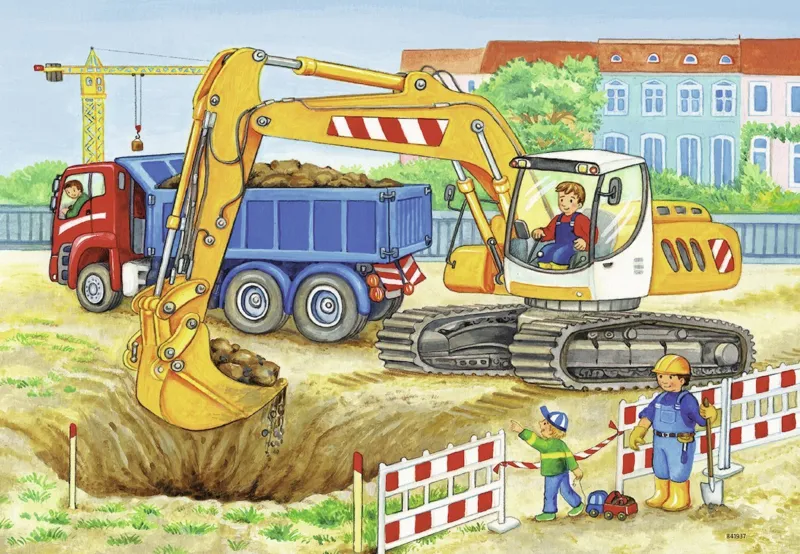 2 Puzzles - Construction Site and Farm