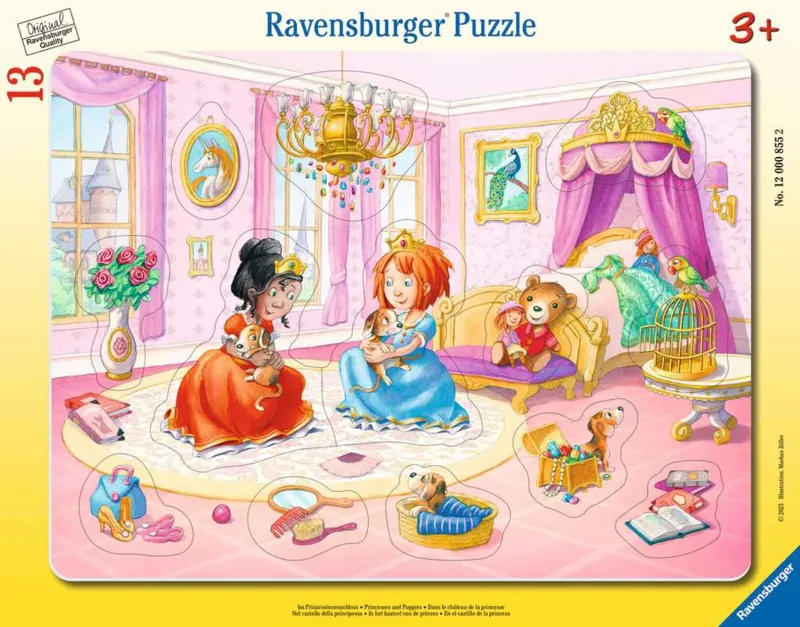 Frame Puzzle - Princesses and Puppies