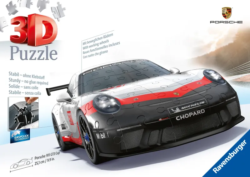 3D Puzzle - Porsche 911 GT3 Cup (with grid)