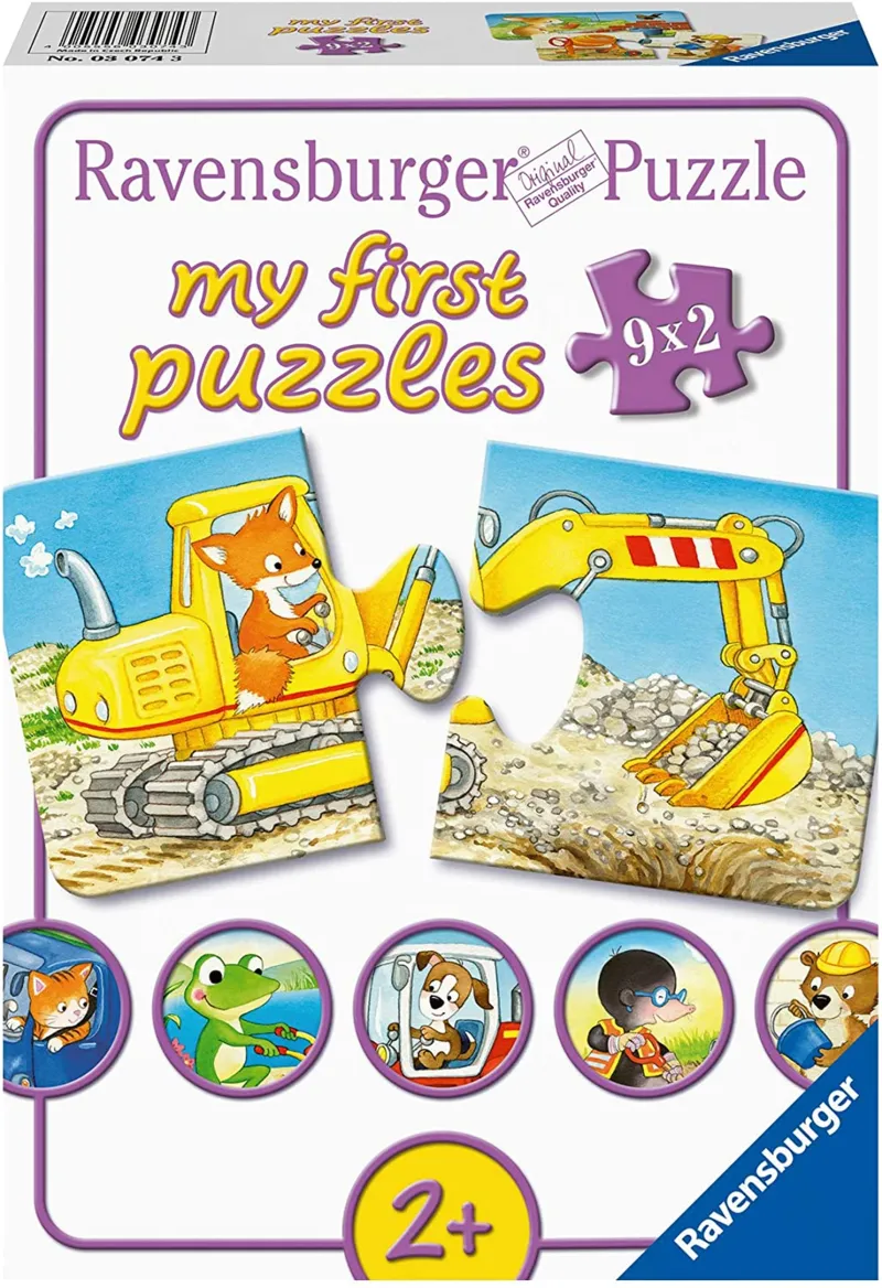 My First Puzzles - Animals at the Job Site (9x2 Pieces)