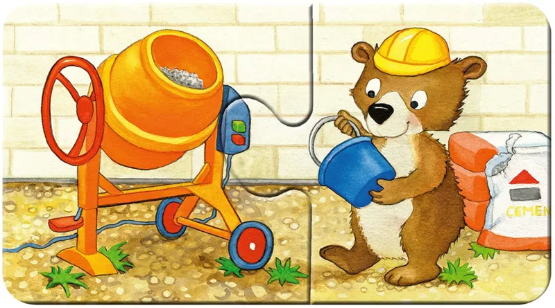 My First Puzzles - Animals at the Job Site (9x2 Pieces)