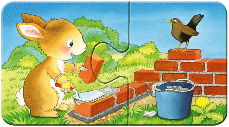 My First Puzzles - Animals at the Job Site (9x2 Pieces)