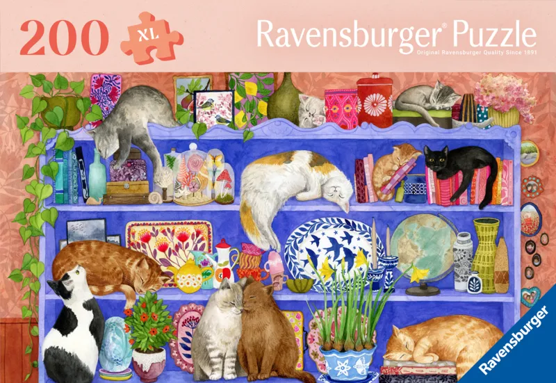 Wellness & Puzzle - Cats on the Shelf