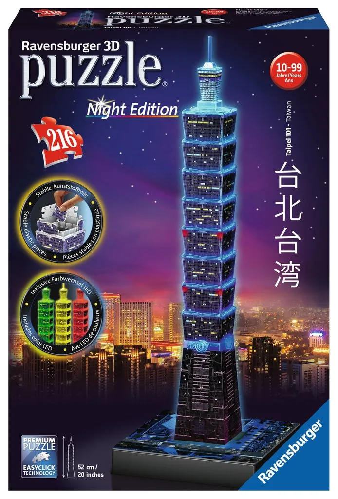 3D Puzzle Night Edition - Taipei
