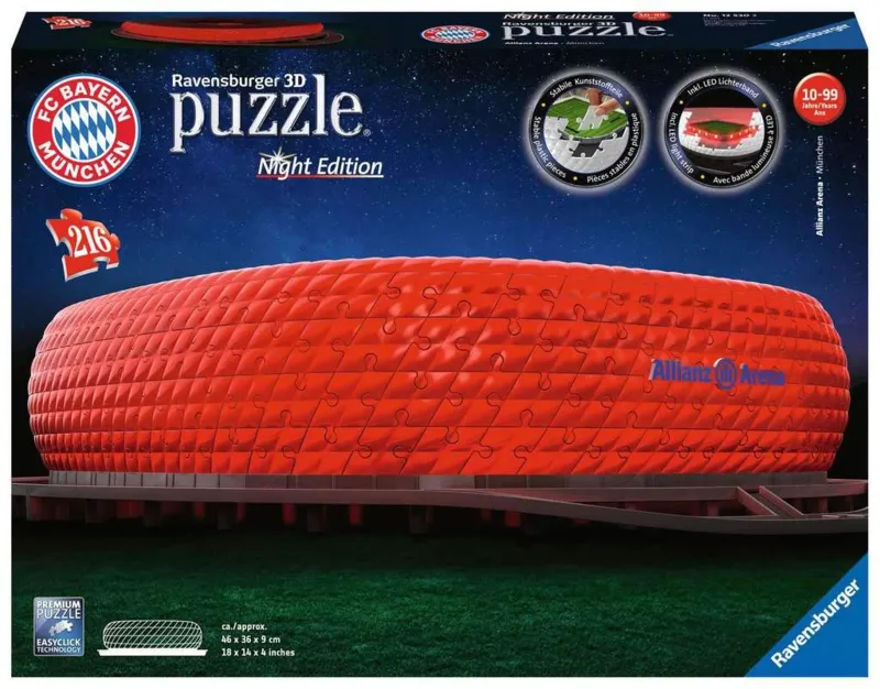 3D Puzzle mit LED - Alliance Arena FC Bayern München