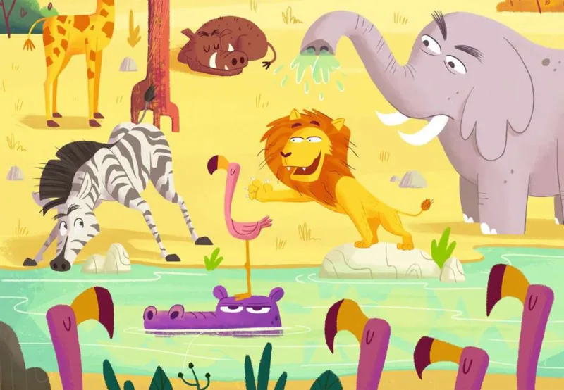 2 Puzzles - Puzzle & Play - Safari