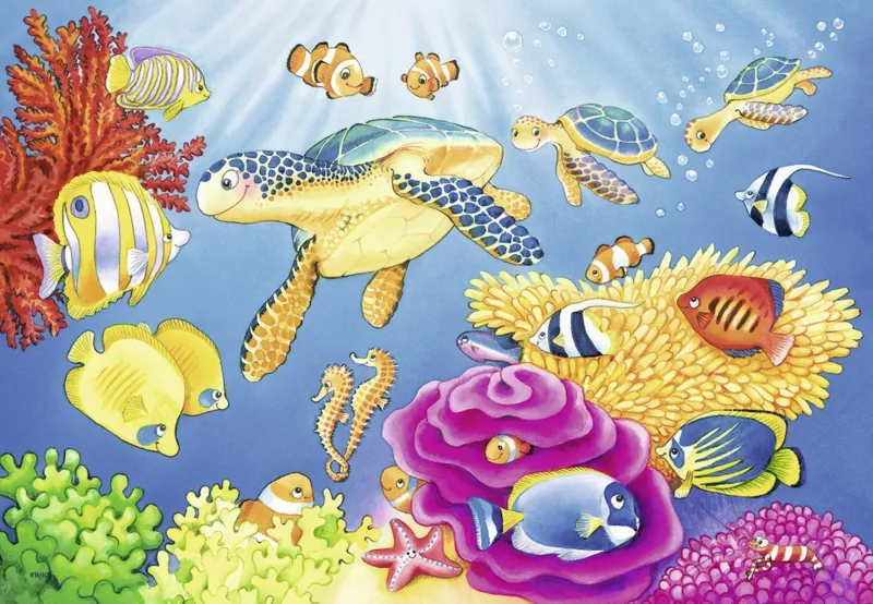 2 Jigsaw Puzzles - Colorful Underwater World
