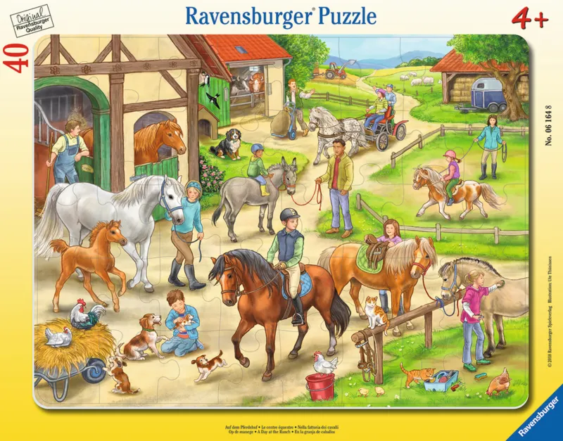 Frame Puzzle - On the Horse Farm