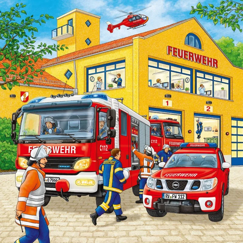 Jigsaw Puzzle - 3 x 49 Pieces : Firemen at Work