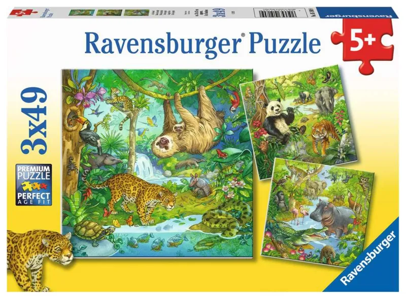 3 Puzzles - Jungle Animals