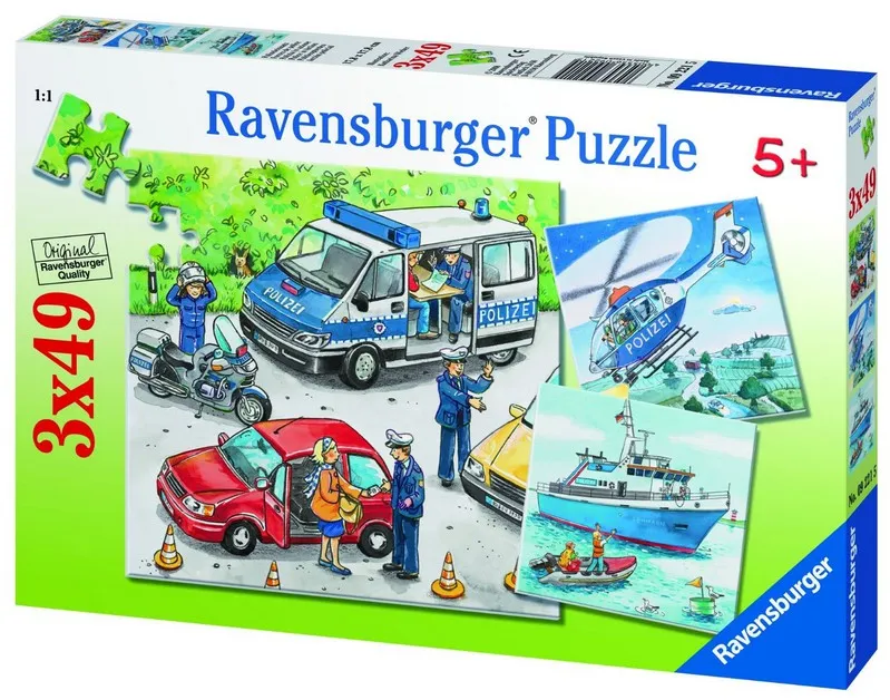 Jigsaw Puzzles - 49 Pieces - 3 in 1 - Police Forces