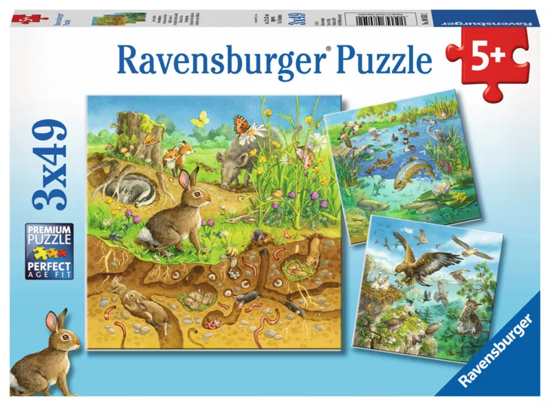 3 Puzzles - Animals in their Habitats