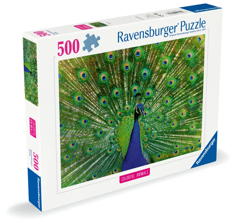 Peacock - Highlight Puzzle - Bunte Tiere