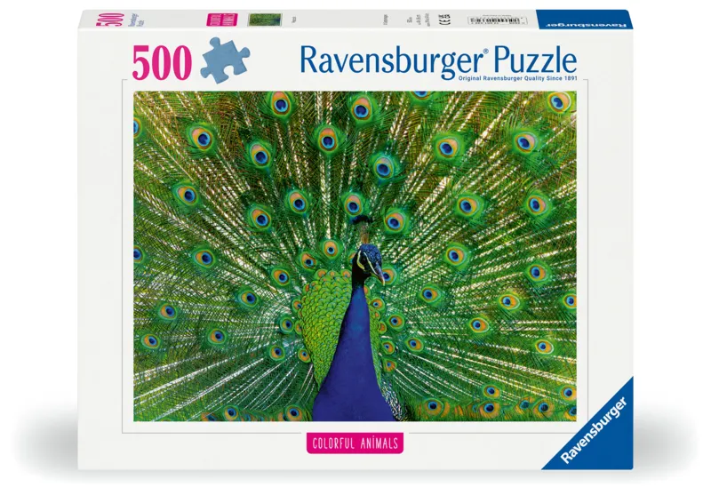 Peacock - Highlight Puzzle - Bunte Tiere