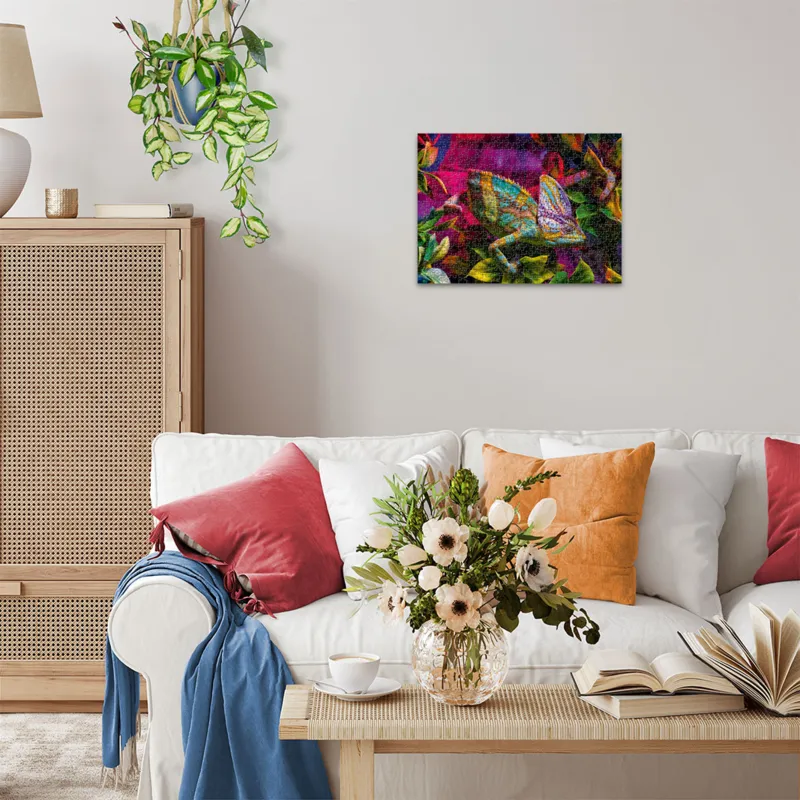 Chameleon - Highlight Puzzle - Colorful Animals