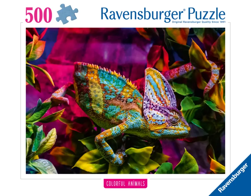 Chameleon - Highlight Puzzle - Colorful Animals