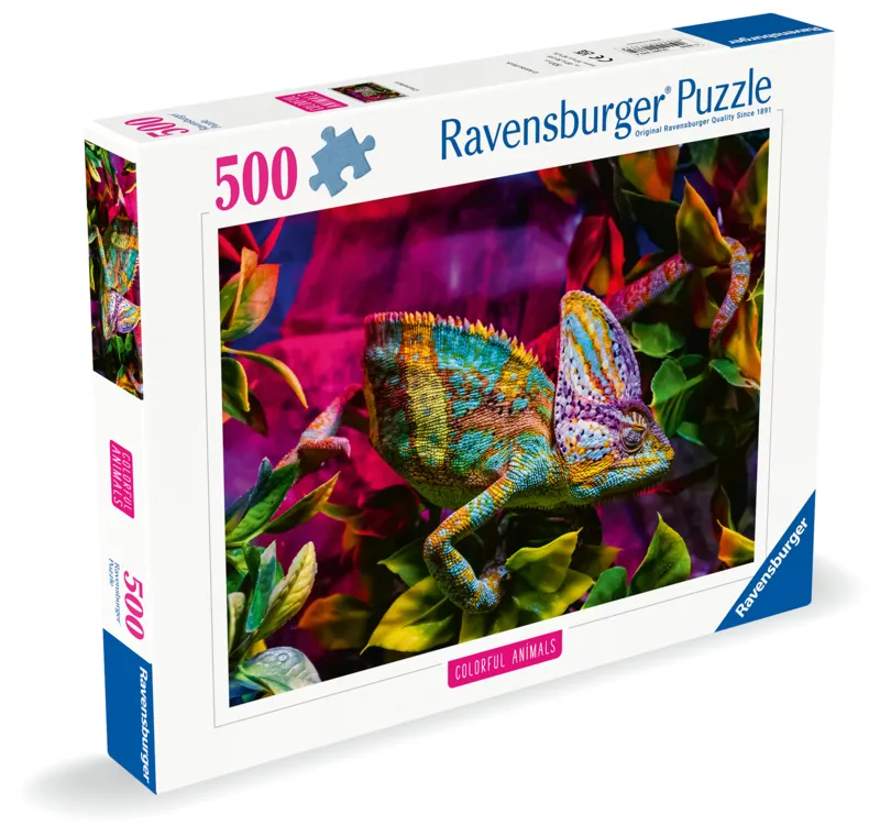 Chameleon - Highlight Puzzle - Colorful Animals
