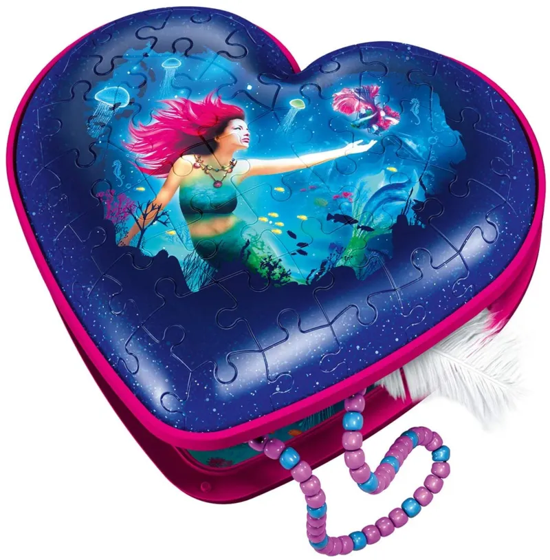 3D Puzzle - Heart Box - Mermaid