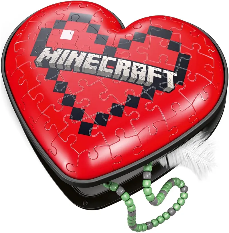 3D Puzzle - Heart Box - Minecraft