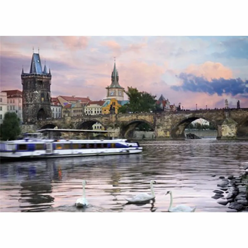 Jigsaw Puzzlle - 1000 Pieces -- Nocturnal Landsacapes : Prague, Czech Republic