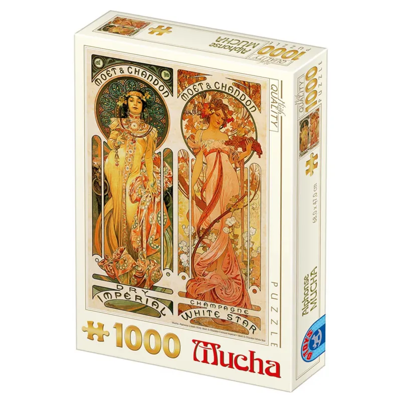 Jigsaw Puzzle - 1000 Pieces - Alphonse Mucha : Moet and Chandon, Cremant Imperial