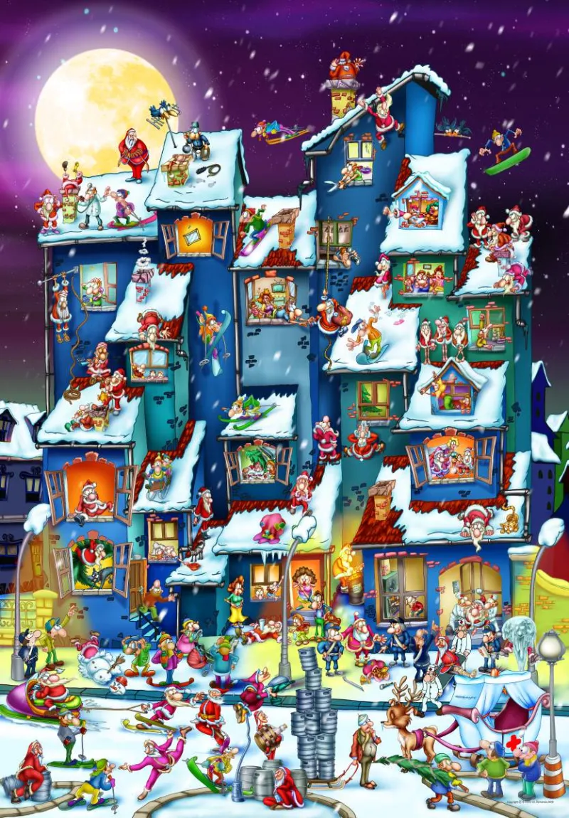 Jigsaw Puzzle - 1000 Pieces - Cartoon Collection : Christmas Mess