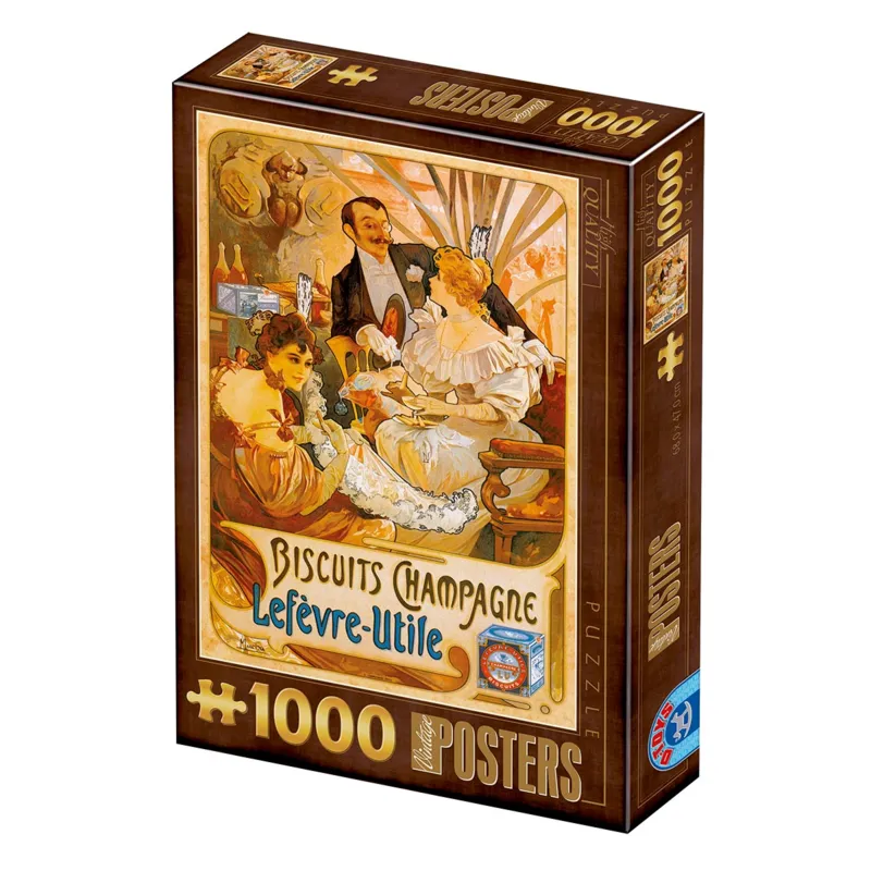 Jigsaw Puzzle - 1000 Pieces - Vintage Posters : Lefevre-Utile Champagne Biscuits