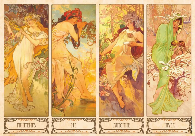 Jigsaw Puzzle - 1000 Pieces - Alphonse Mucha : Seasons