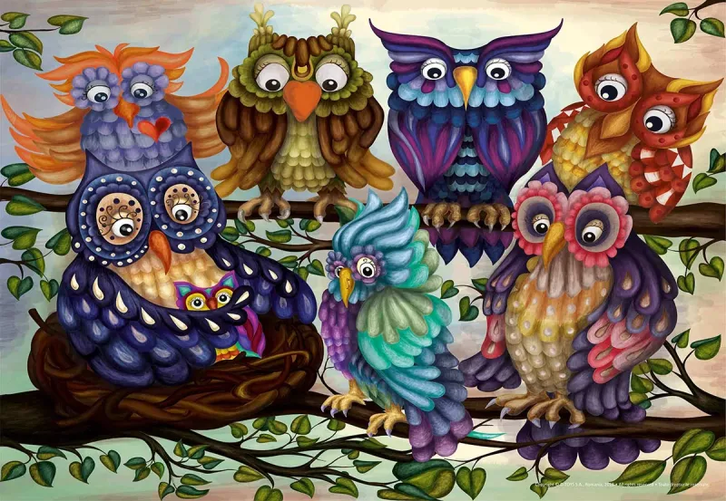 Colourful Owls