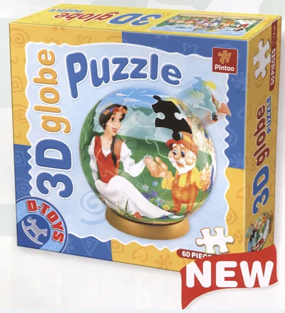 Globe Puzzle - Blanche Neige and the 7 dwarfs