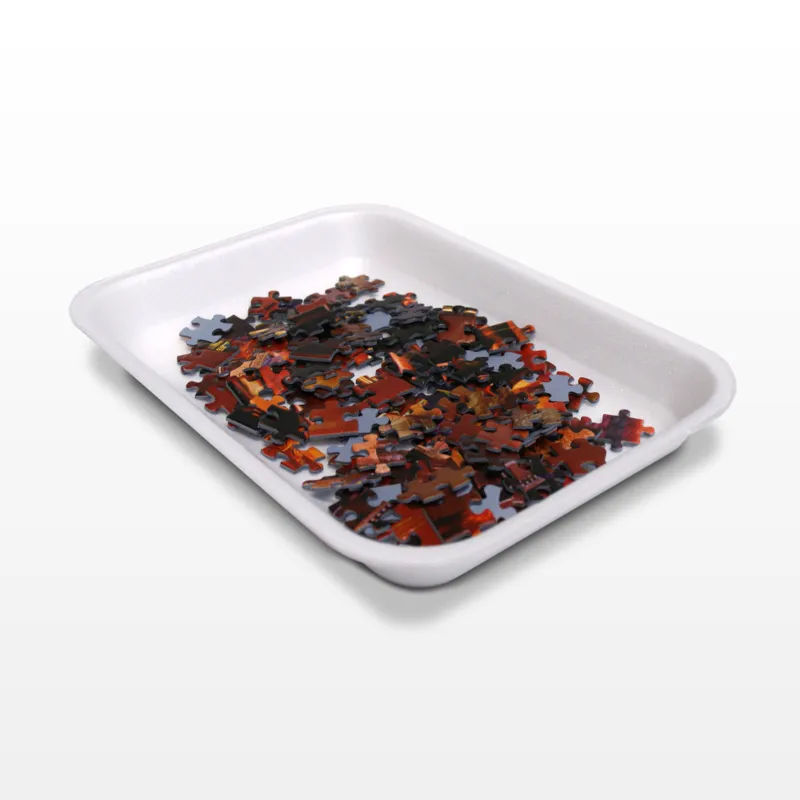 5 White Sorting Boxes - 27 cm x 19 cm - For 1000-Piece Jigsaw Puzzles