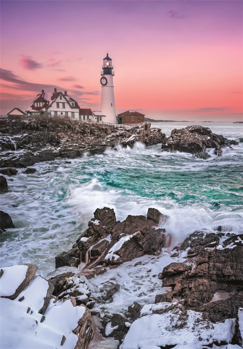 First Snow at Portland Head