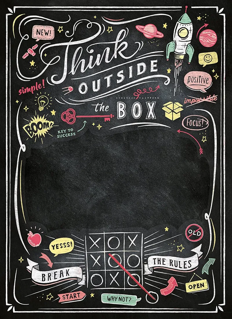 Black Board Puzzle - Think Outside the Box